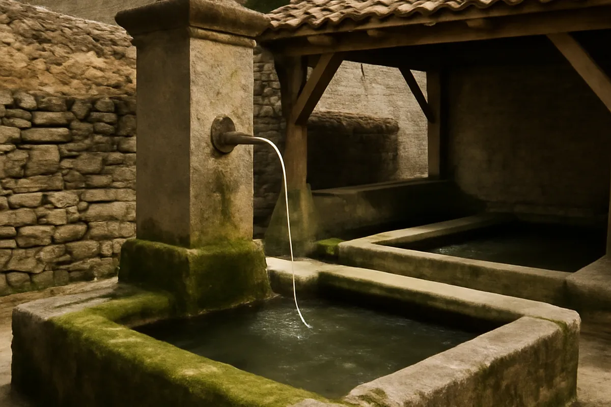Muret de pierre sèche et terrasse ancienne dans le Haut-Languedoc